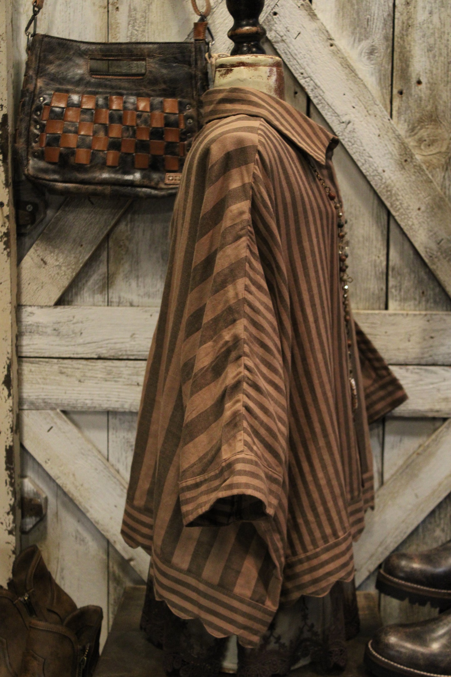 Coffee Break Striped Button Down