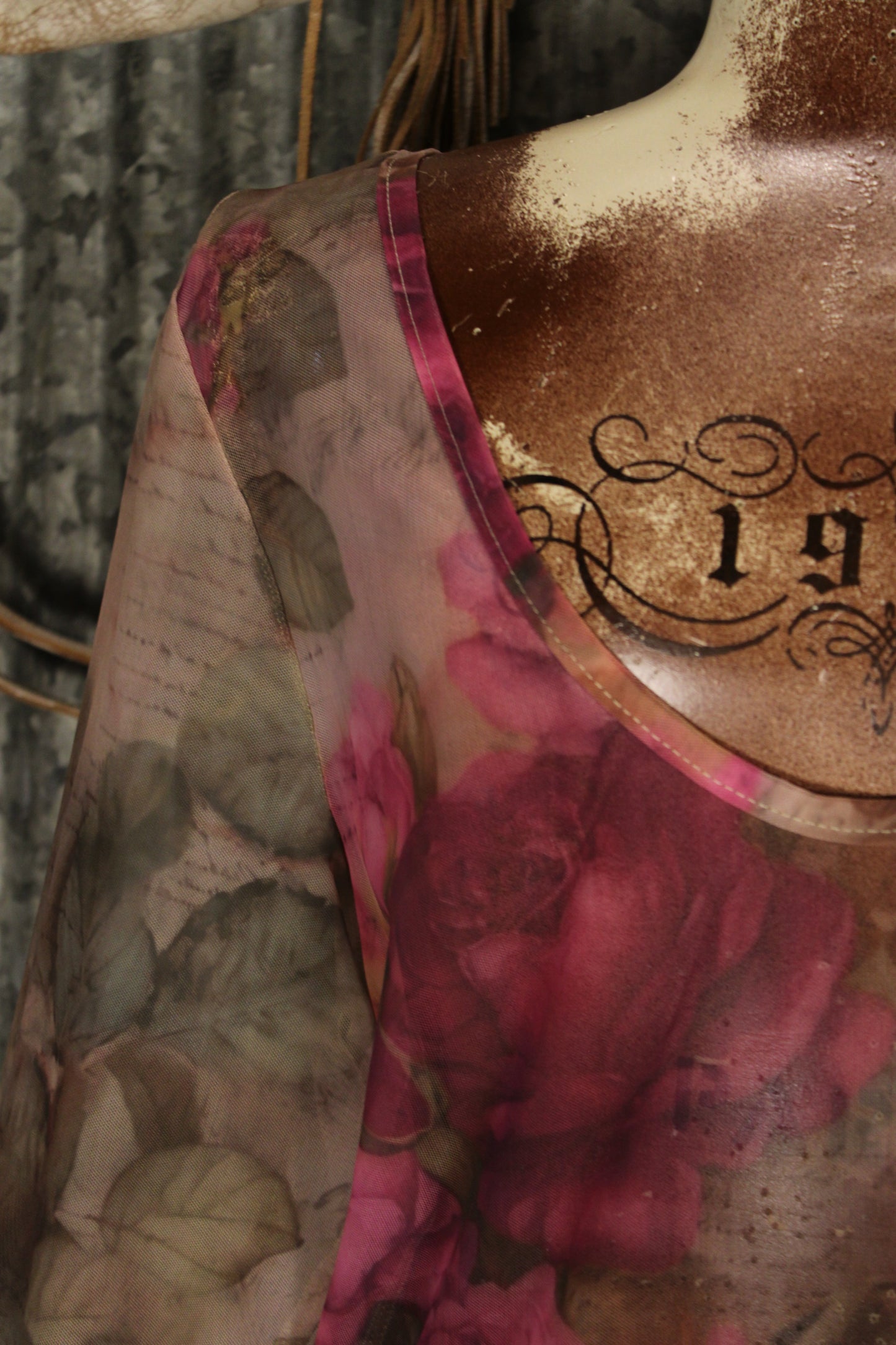 Floral Whisper Mesh Blouse