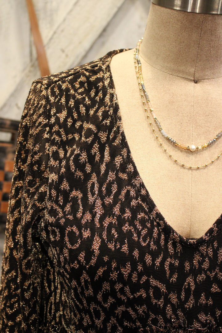Leopard Luxe Shimmer Dress