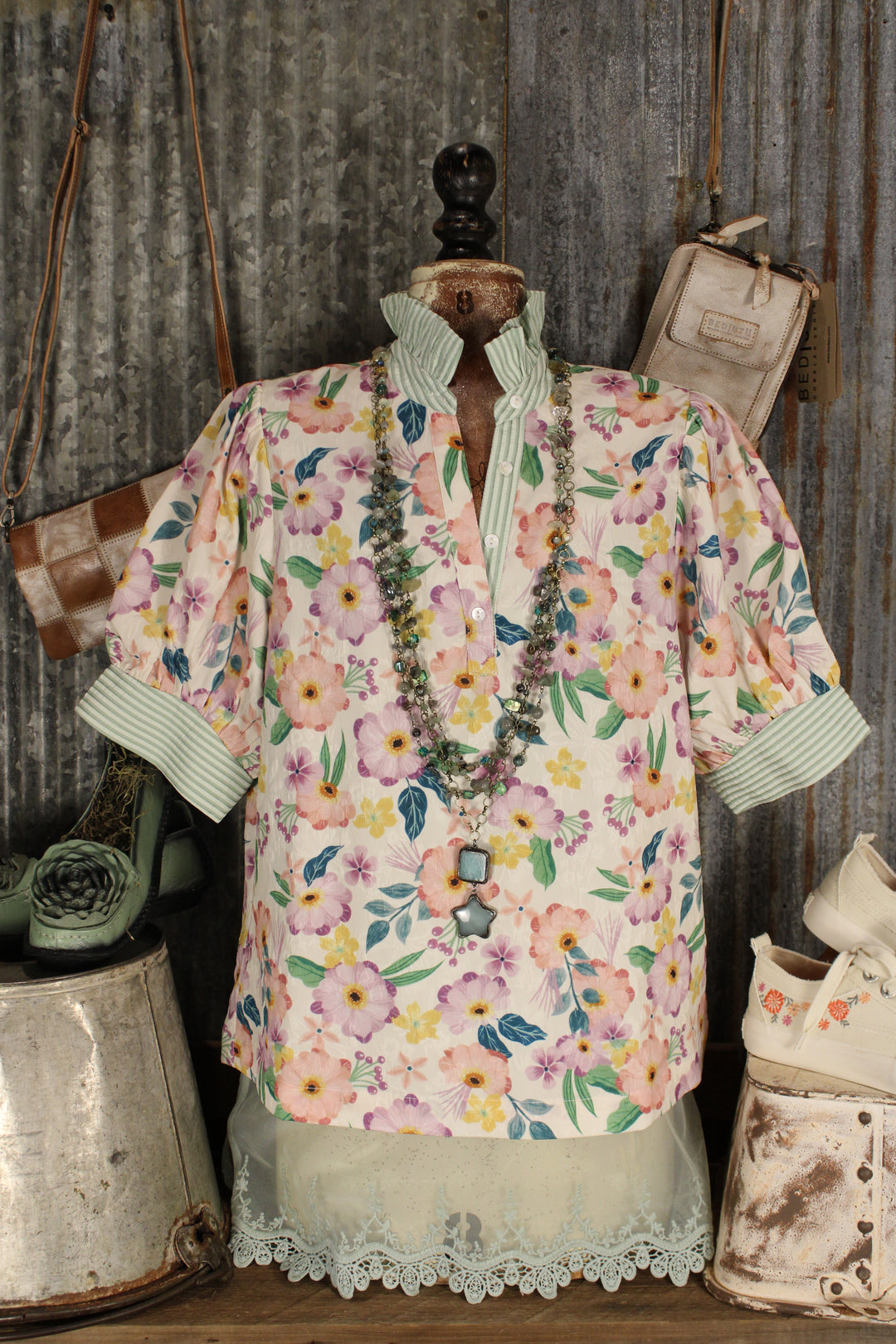 Petals And Stripes Blouse