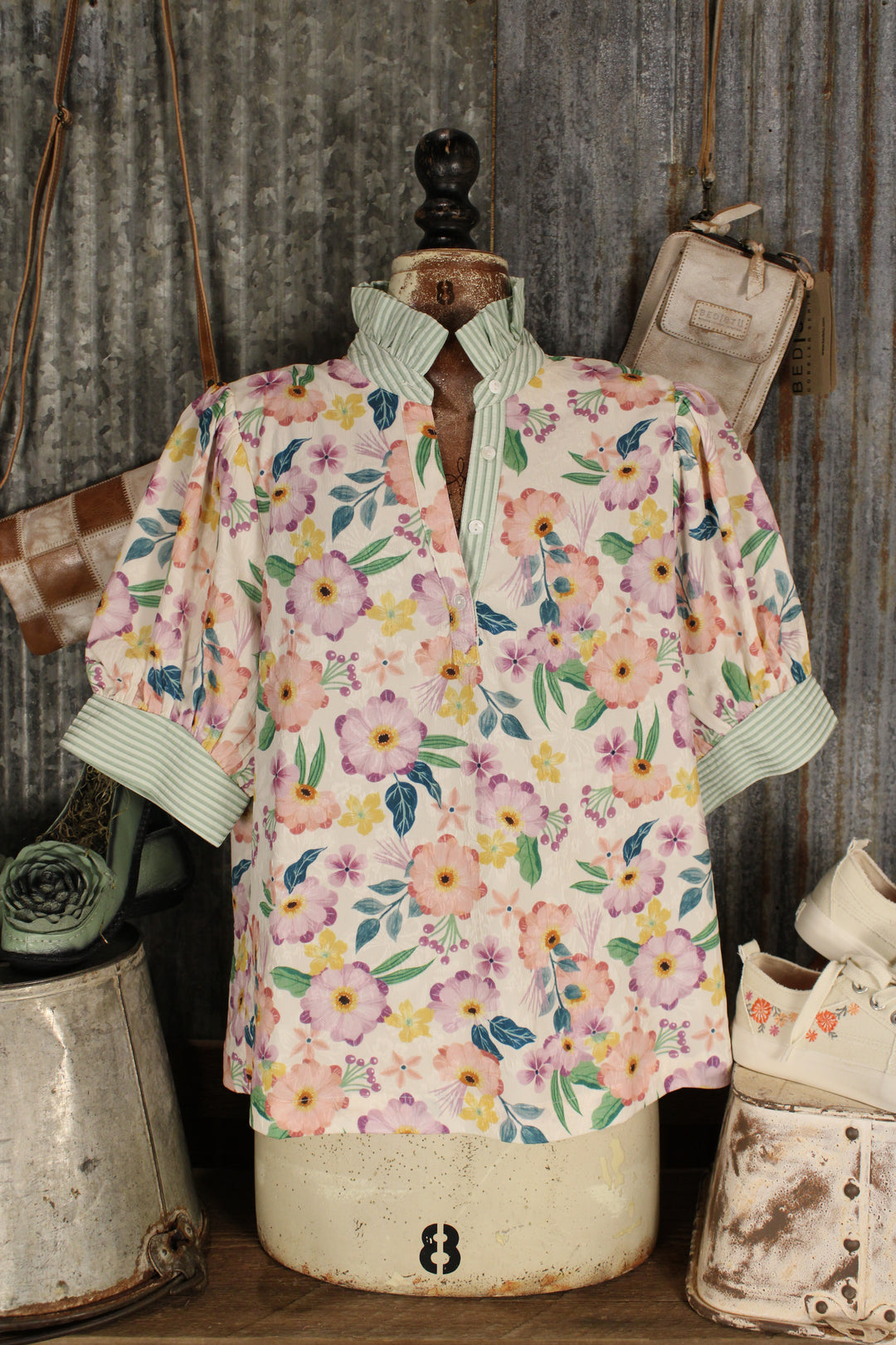 Petals And Stripes Blouse