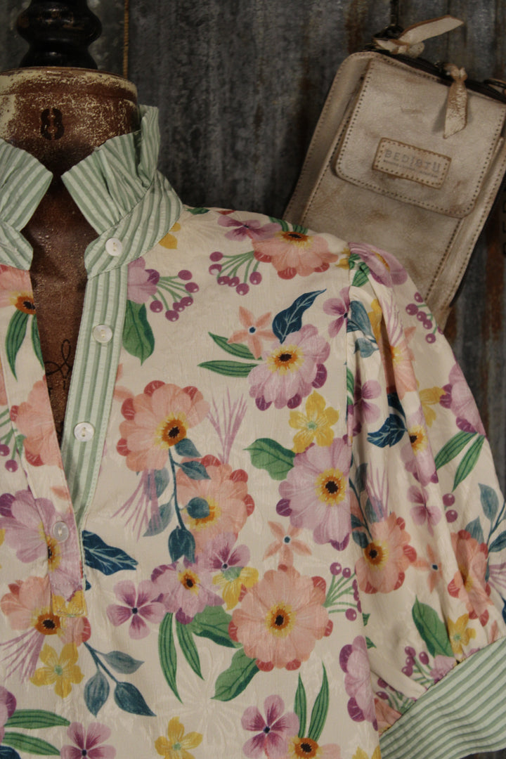Petals And Stripes Blouse