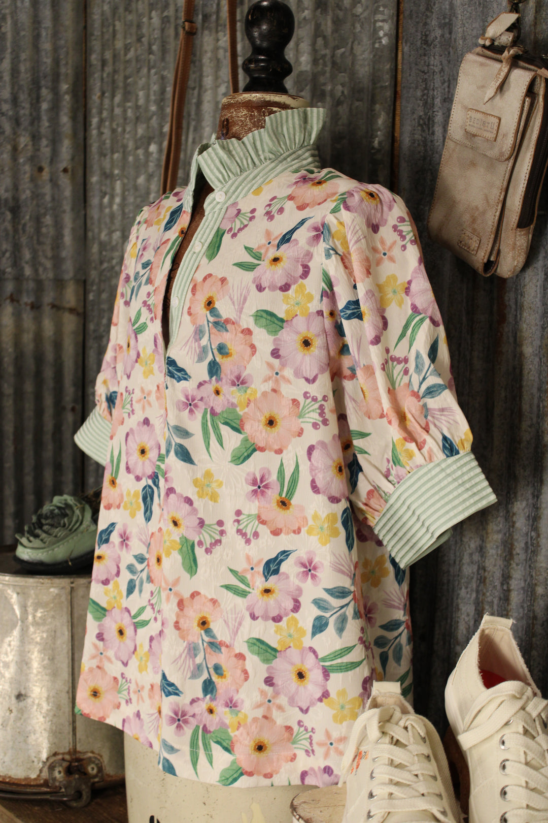 Petals And Stripes Blouse
