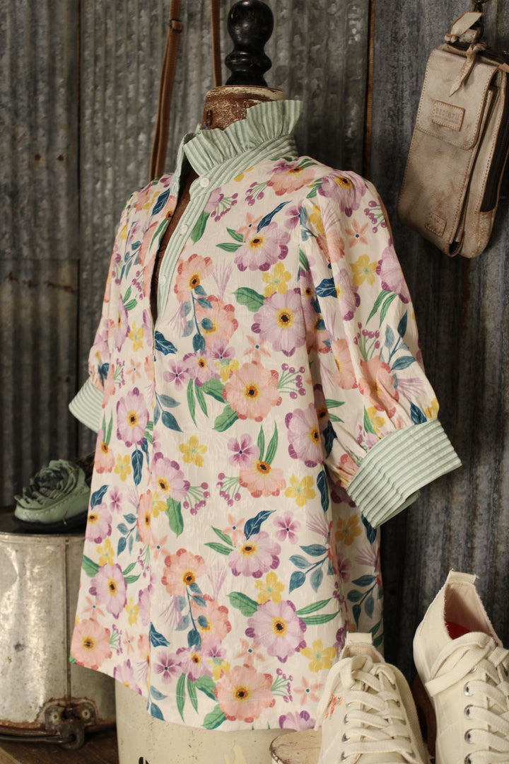 Petals And Stripes Blouse