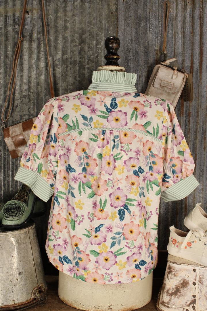 Petals And Stripes Blouse