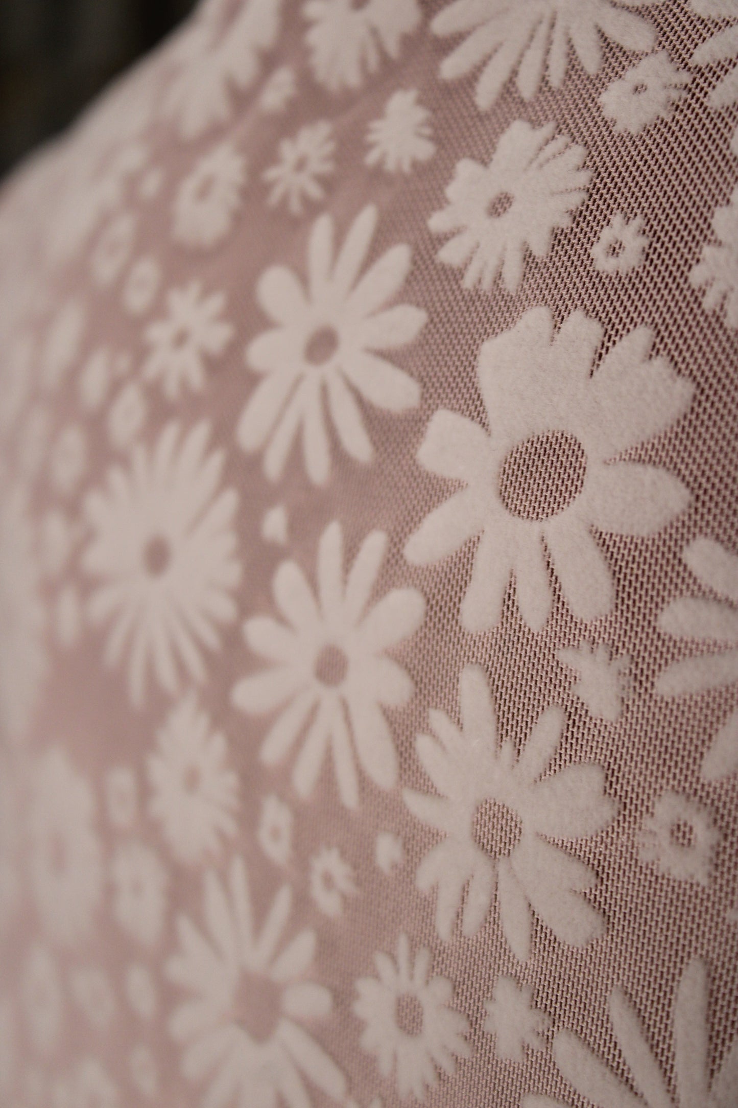 Petals And Velvet Pink Mesh Top