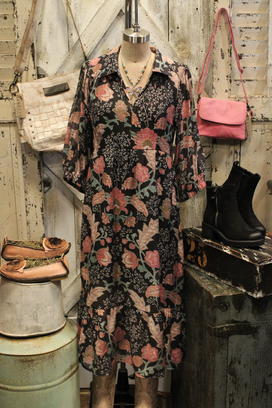 Midnight Floral Mix Maxi Dress