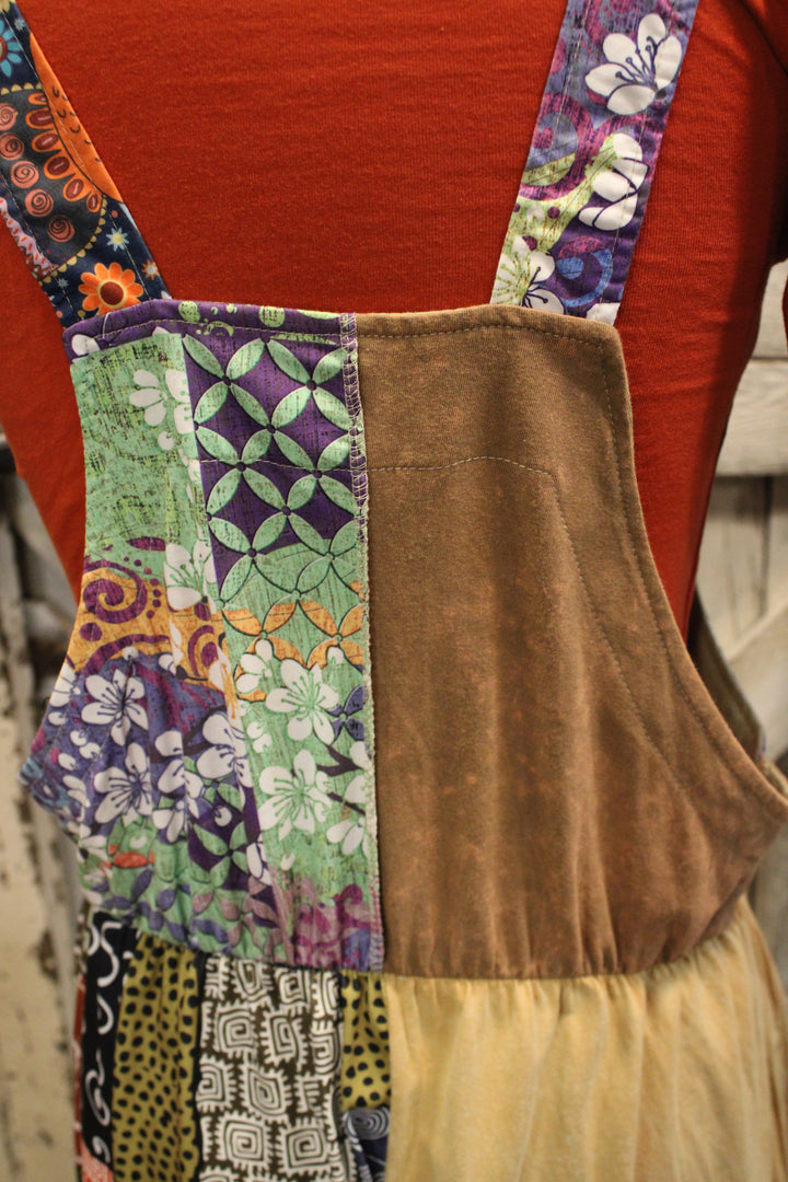 Boho Hippie Patchwork  Overalls