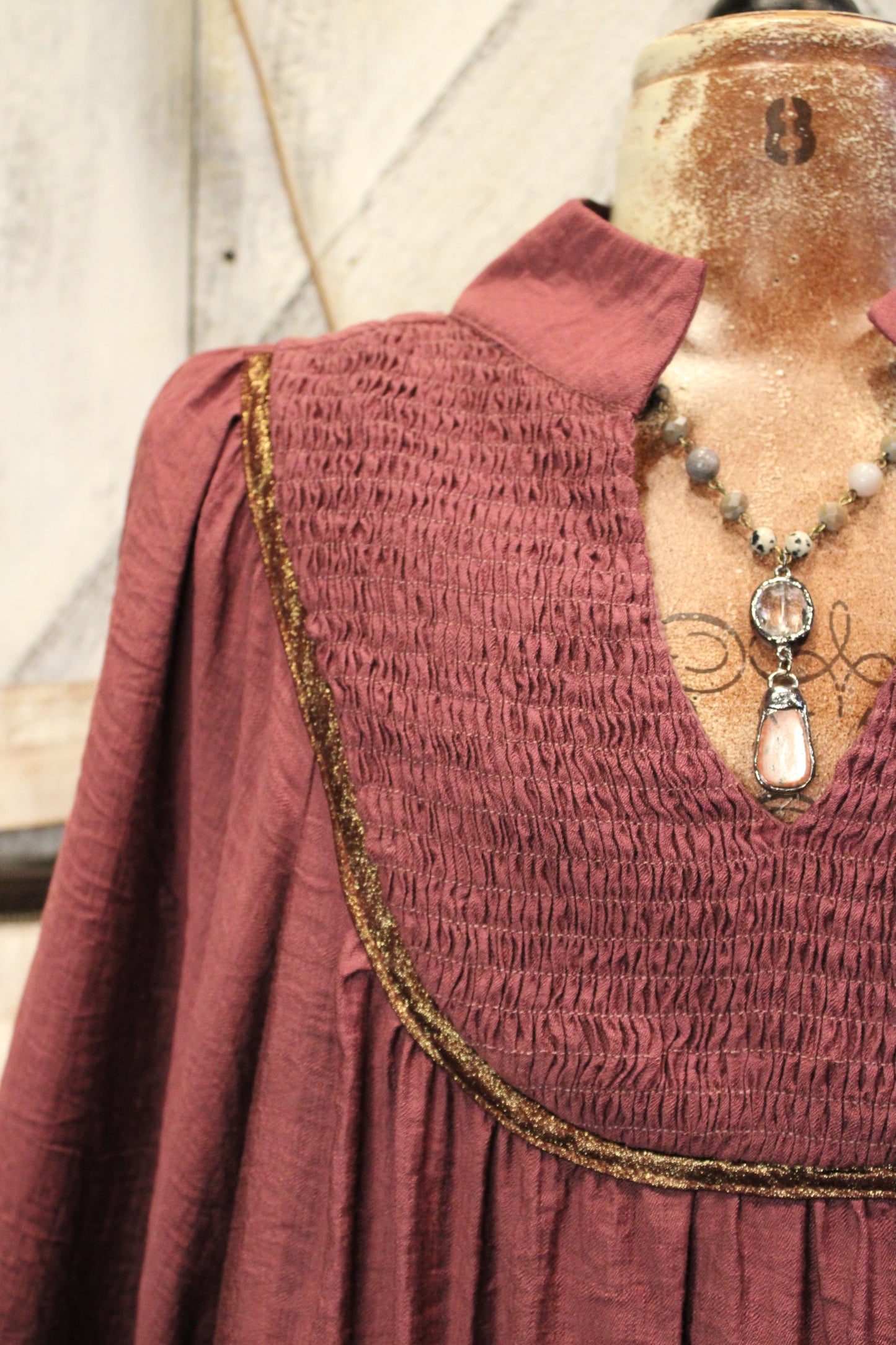 Vintage Vineyard Shimmer Blouse