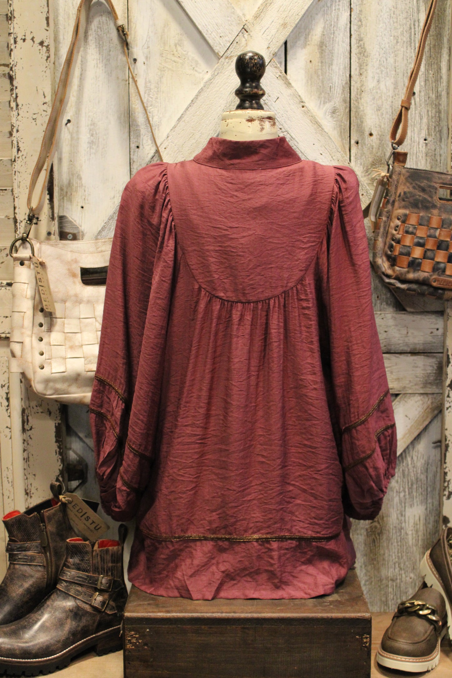 Vintage Vineyard Shimmer Blouse