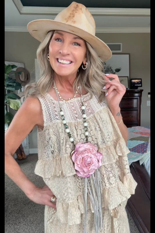 Heirloom Lace Ruffle Top