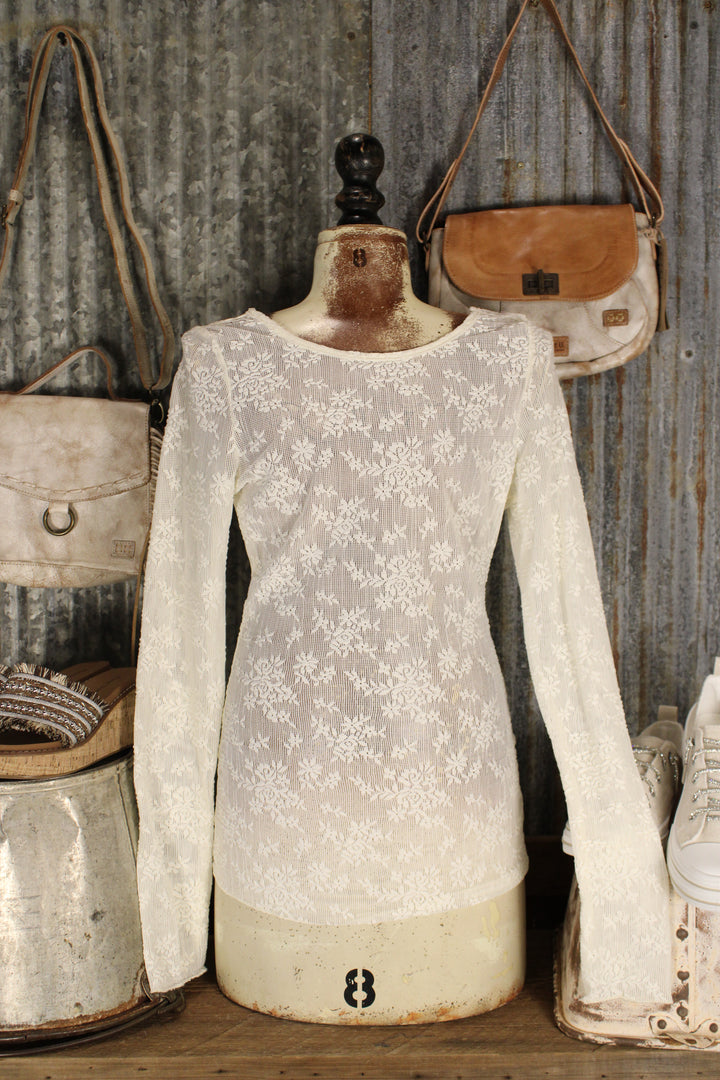 Timeless Lace Cream Blouse