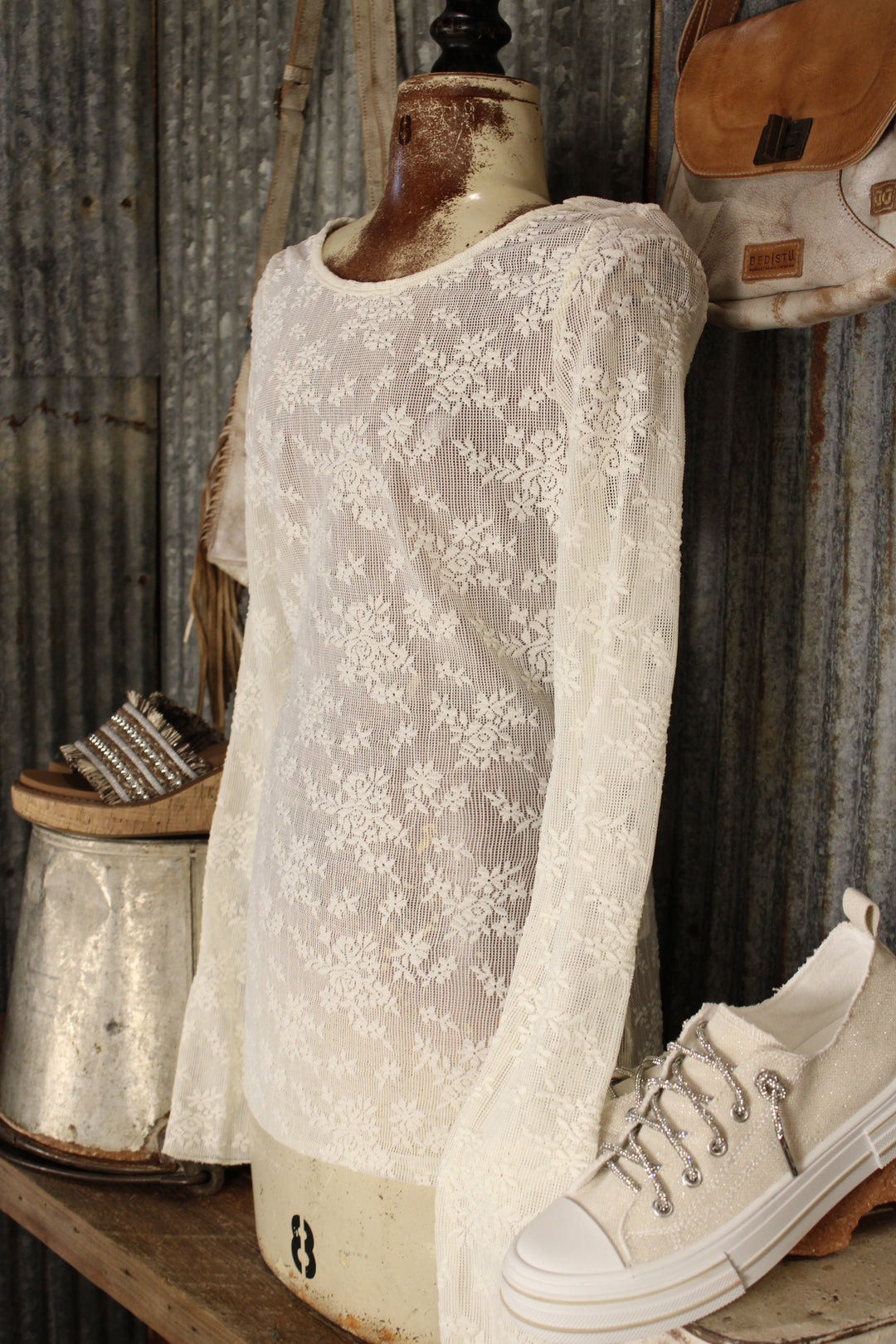 Timeless Lace Cream Blouse