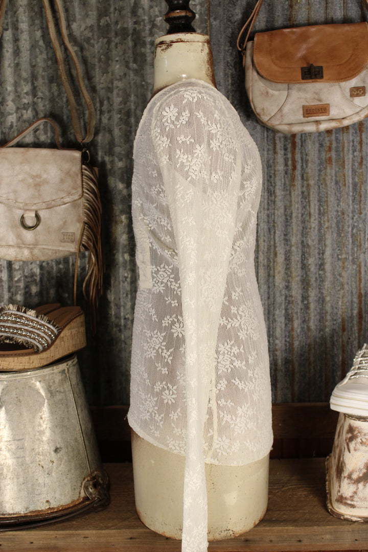 Timeless Lace Cream Blouse