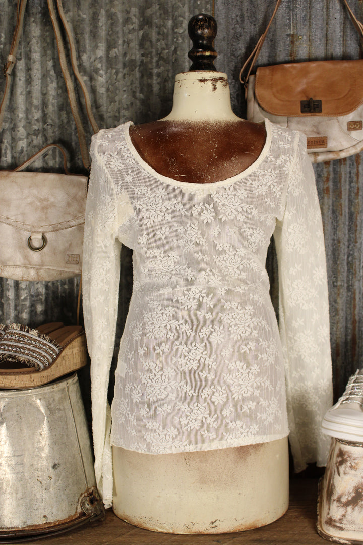 Timeless Lace Cream Blouse