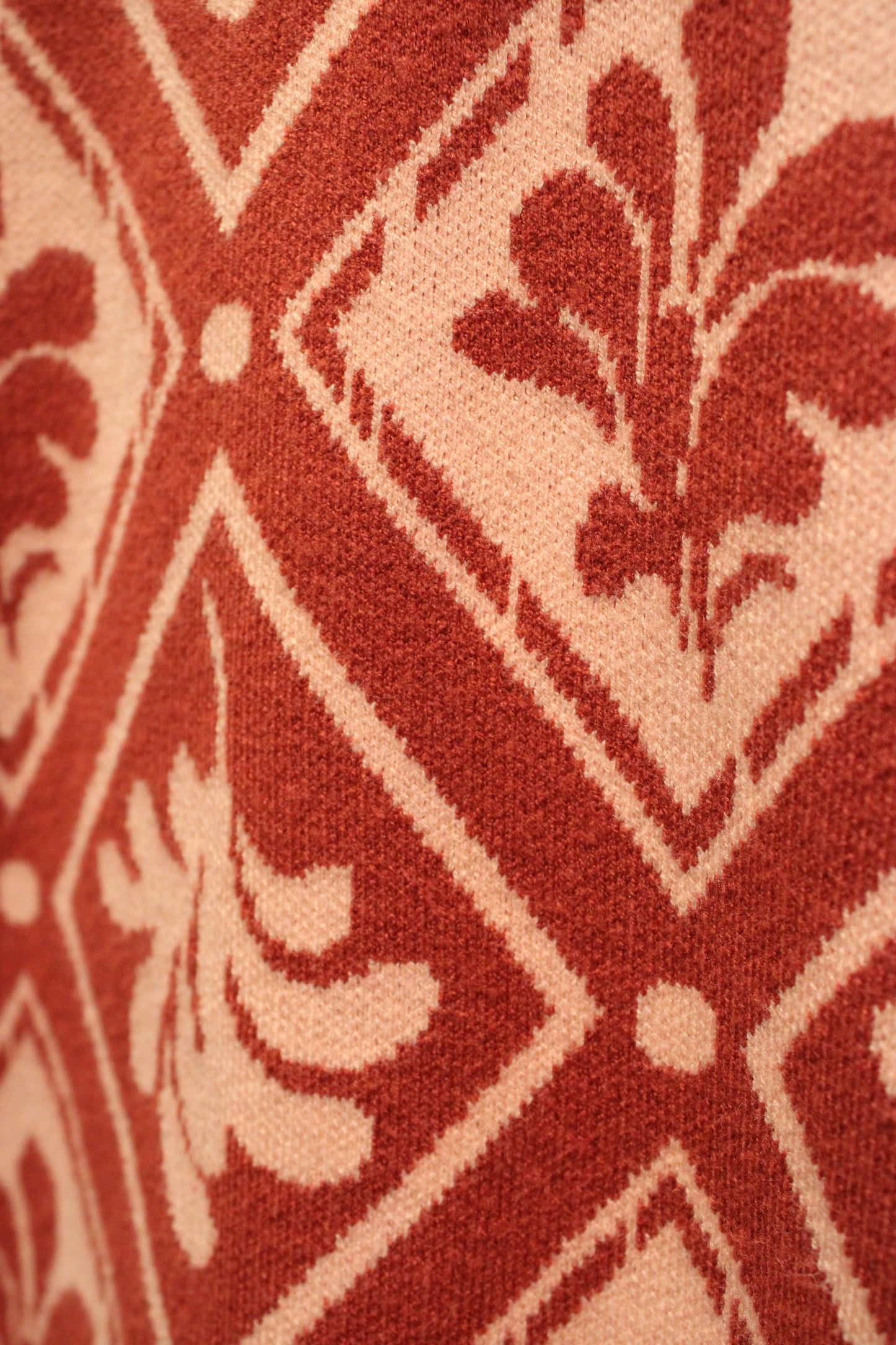 Rosewood Diamond Mock Neck Sweater