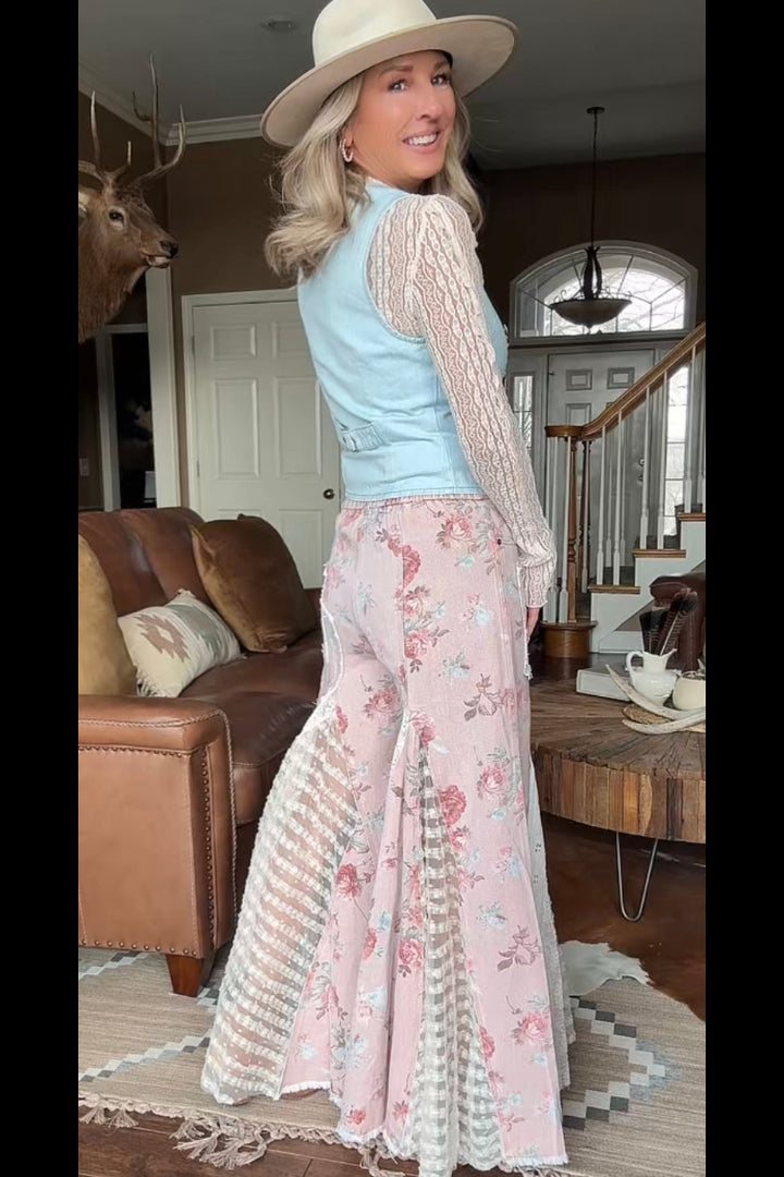 Petals And Lace Jeans