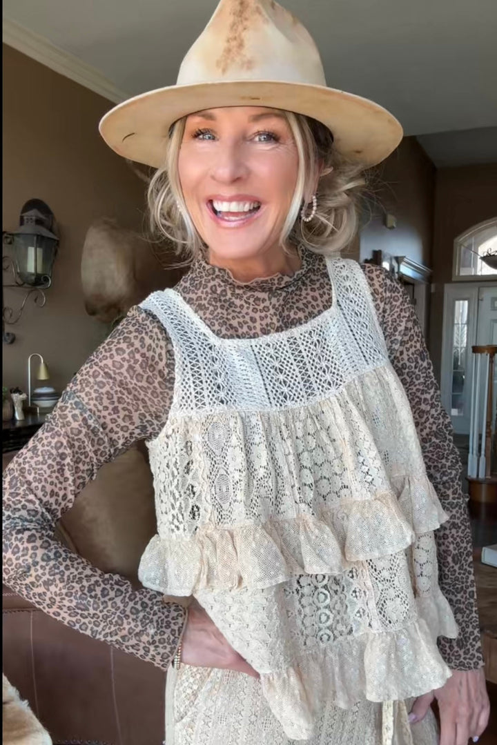 Heirloom Lace Ruffle Top