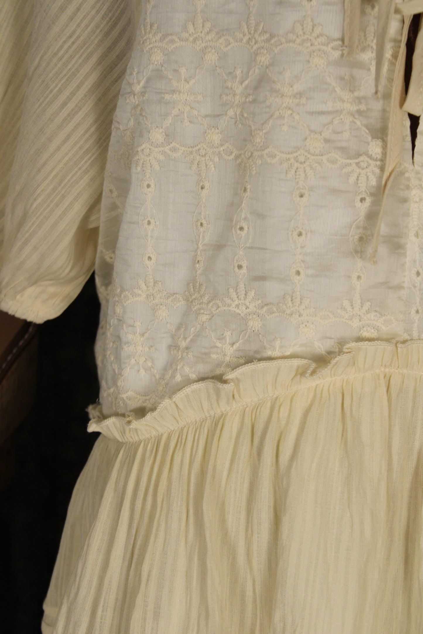 Chantilly Cream Eyelet Top