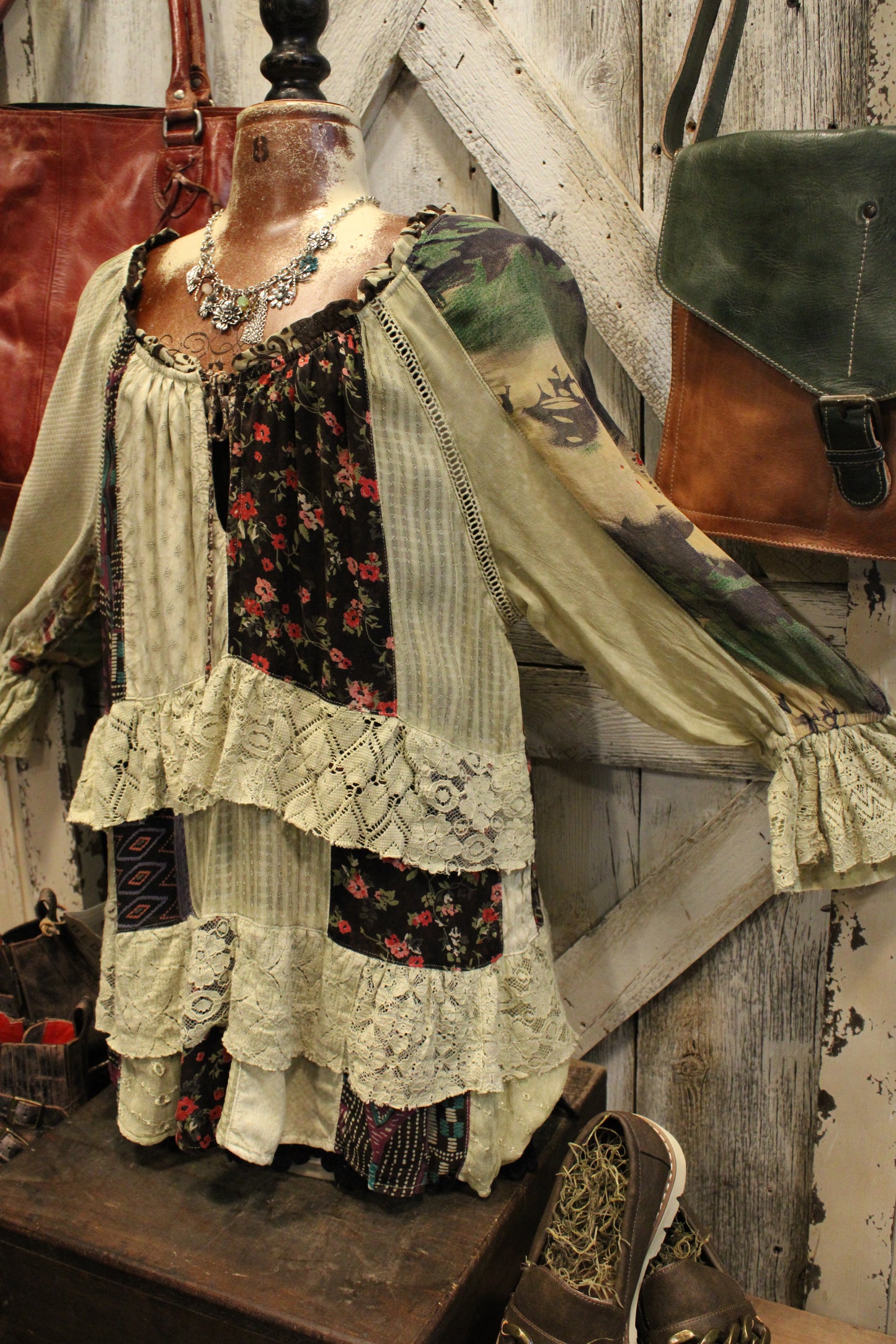 Sage And Floral Beauty Blouse