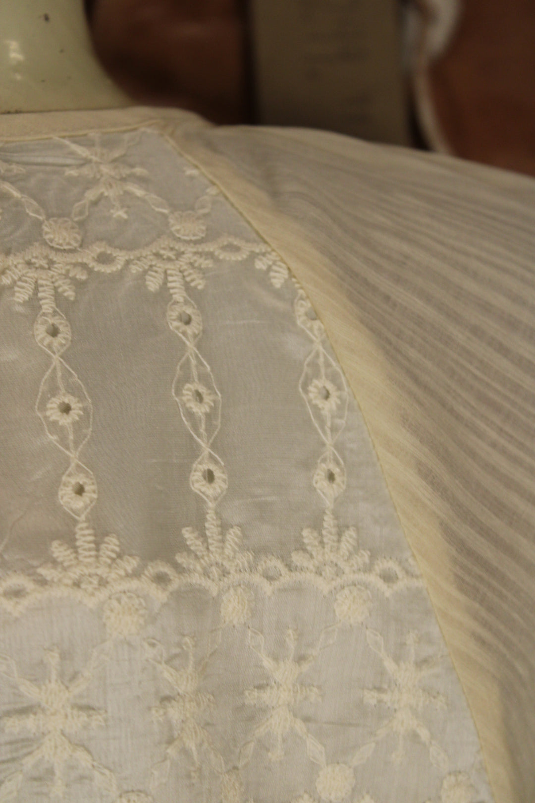 Chantilly Cream Eyelet Top