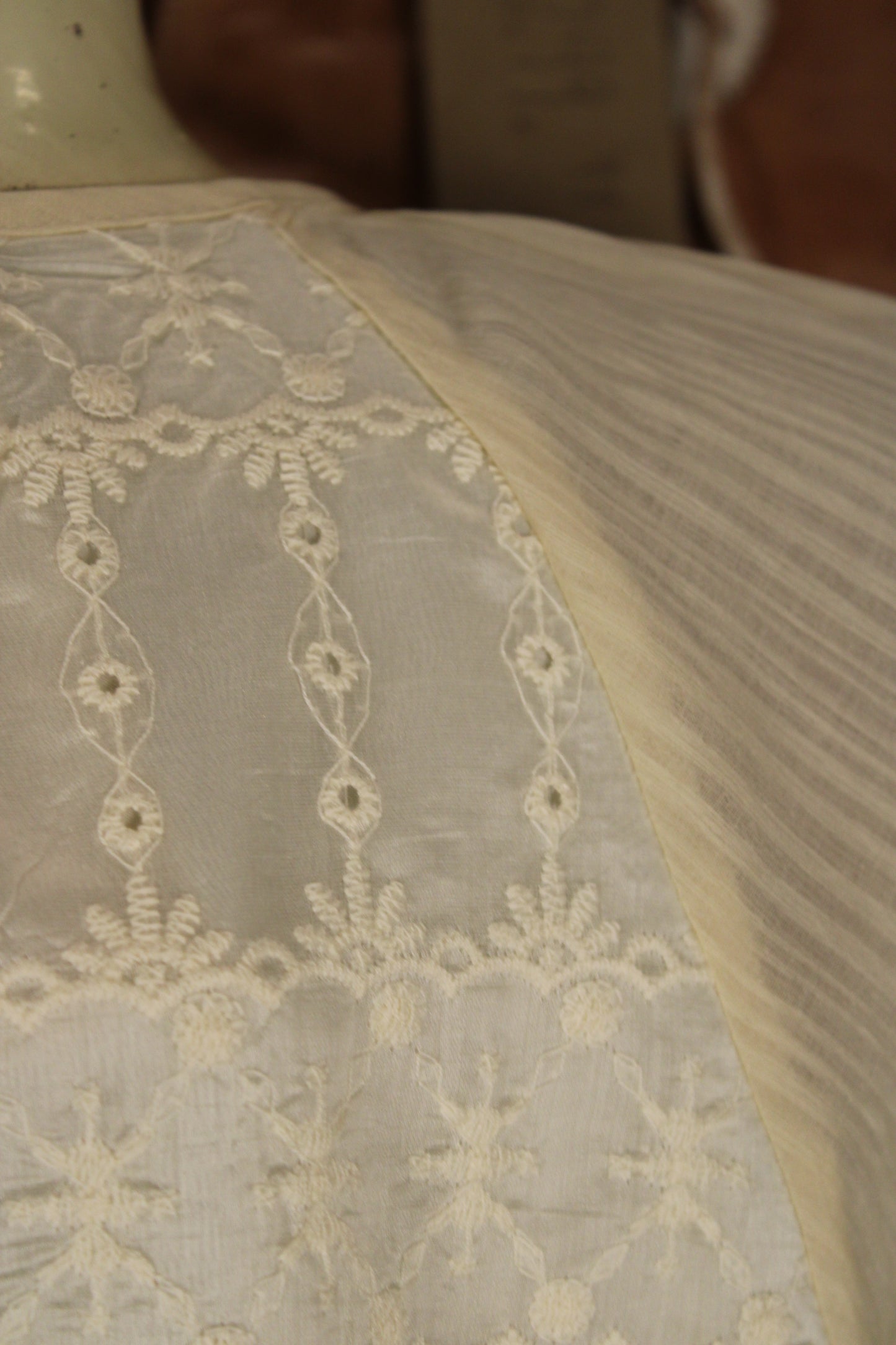 Chantilly Cream Eyelet Top