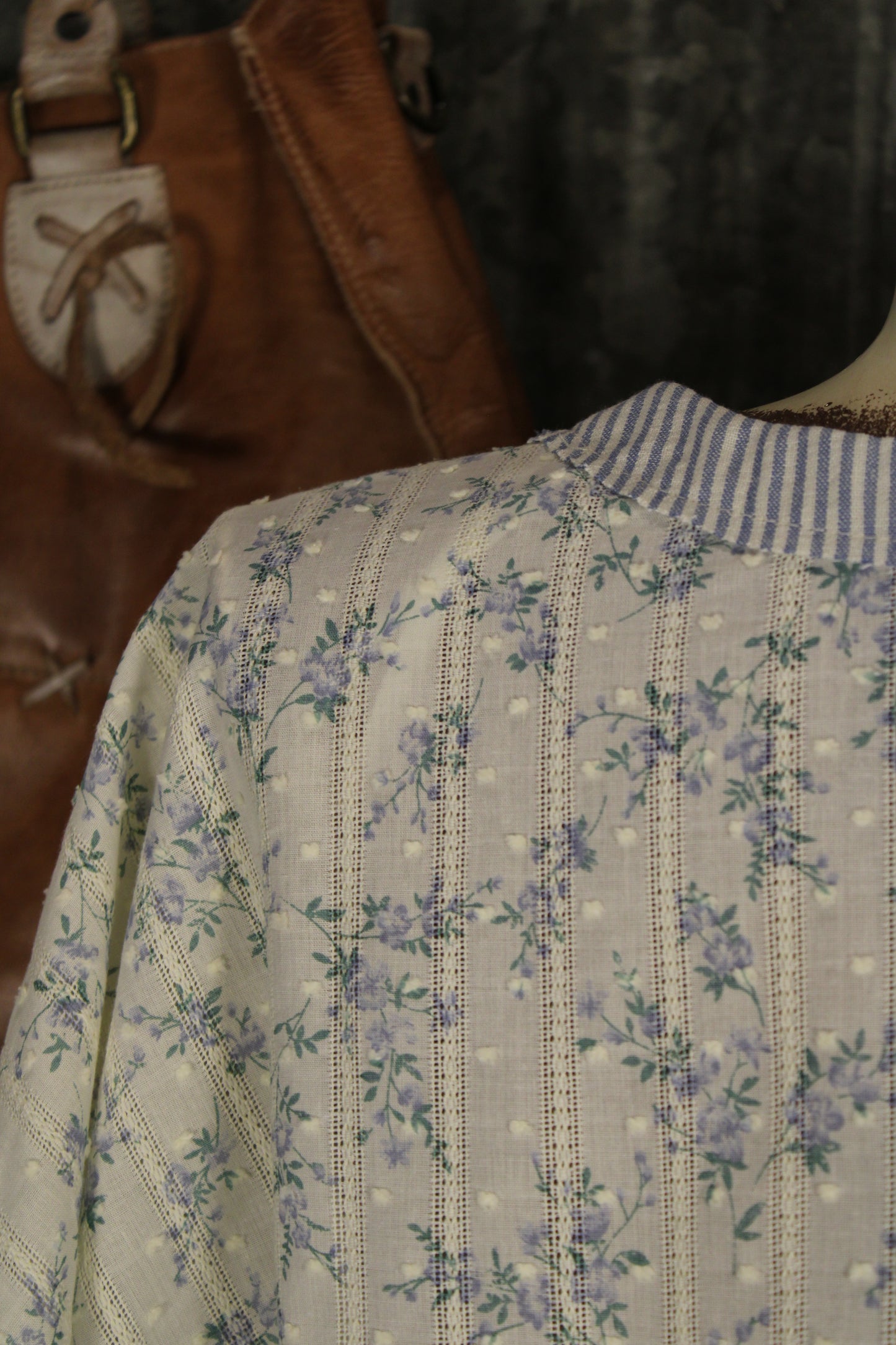 French Meadow Periwinkle Ruffle Blouse