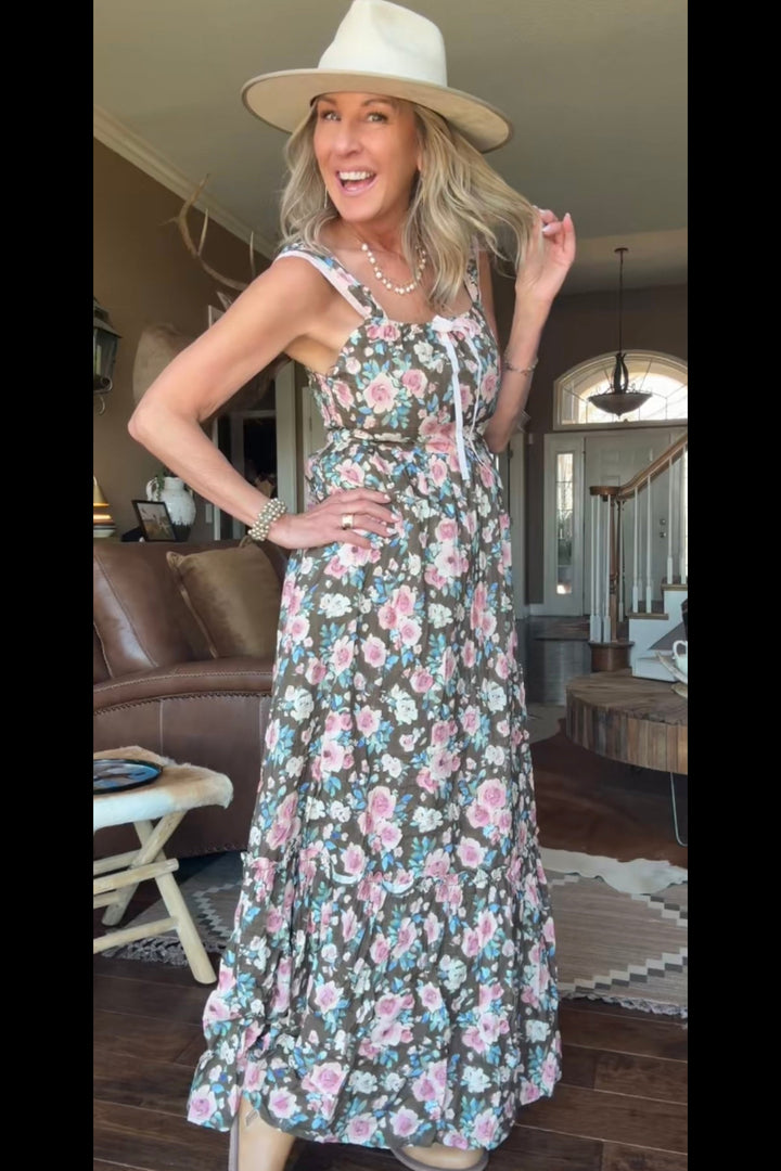Prairie Rose Mocha Dress