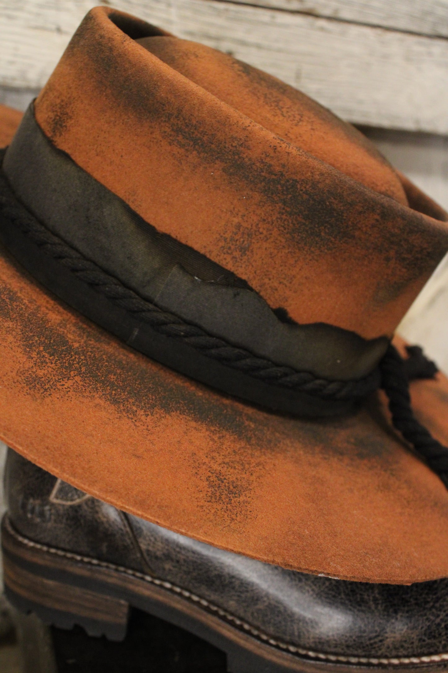 Rustic Ember Wide Brim Hat