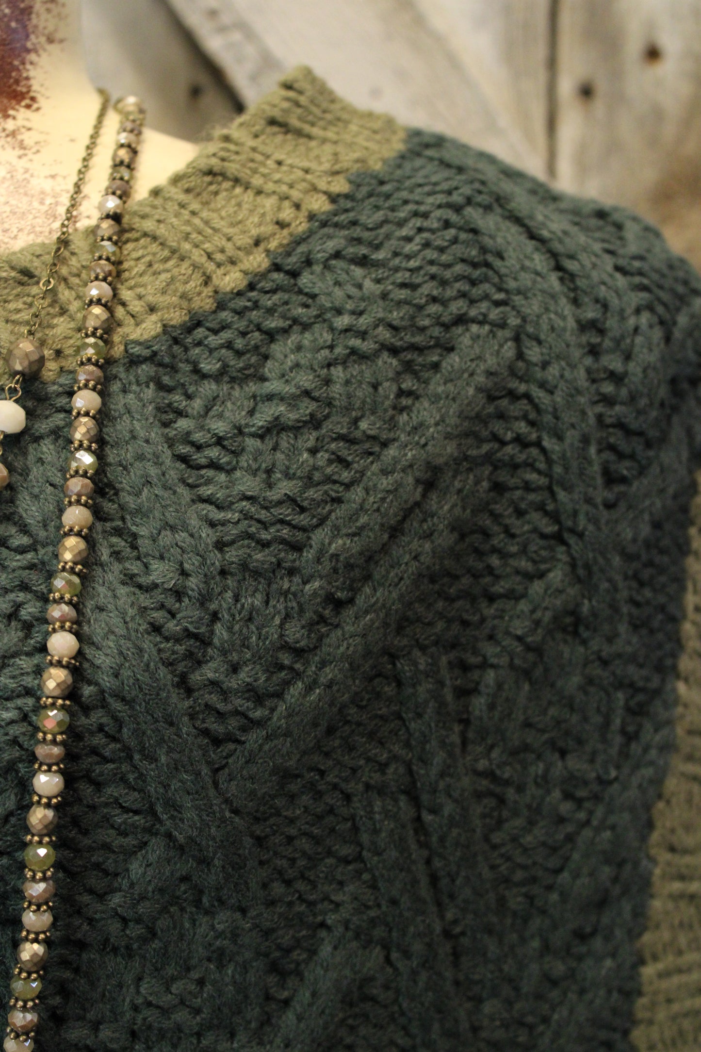 Woven Olive Sweater Vest