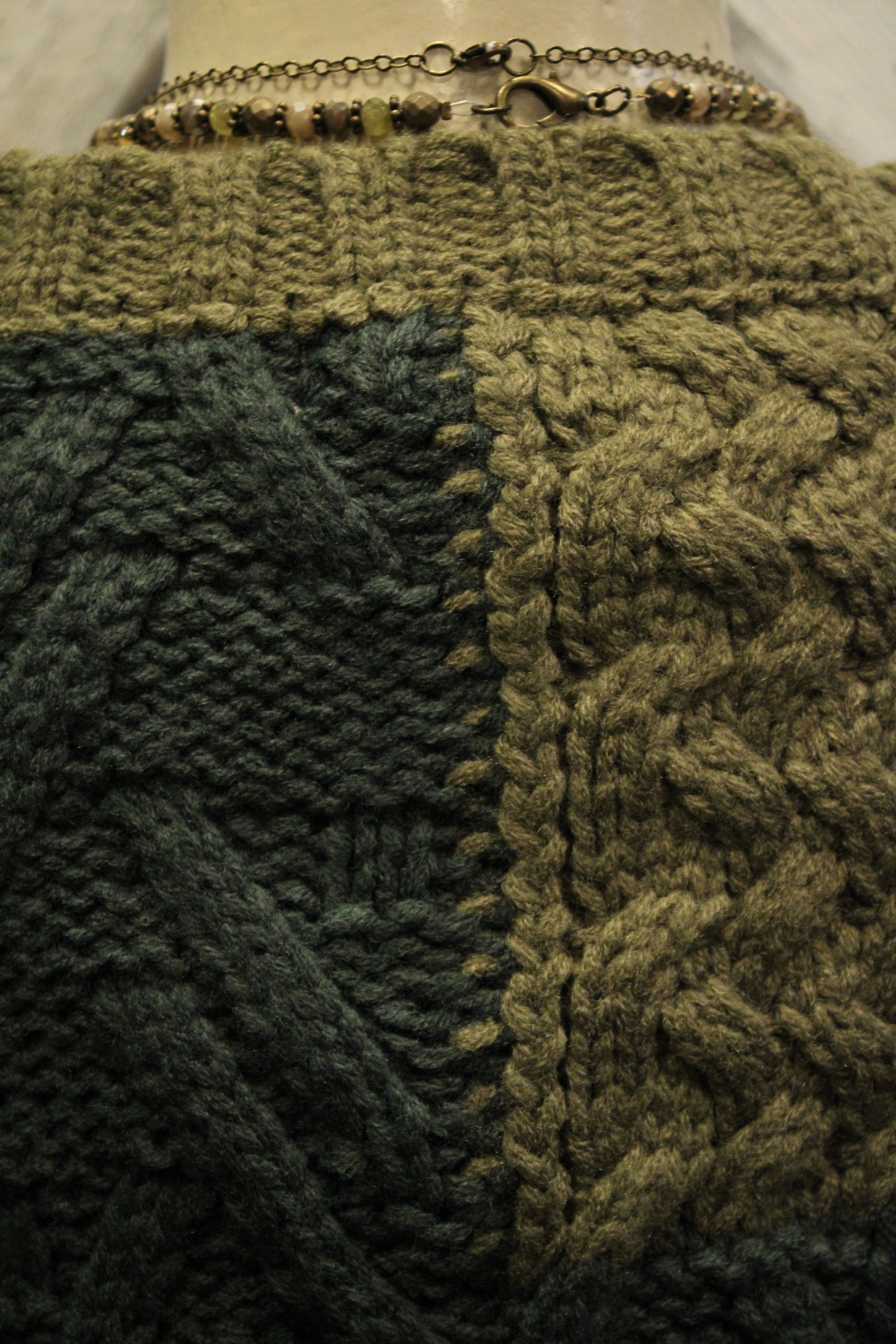 Woven Olive Sweater Vest