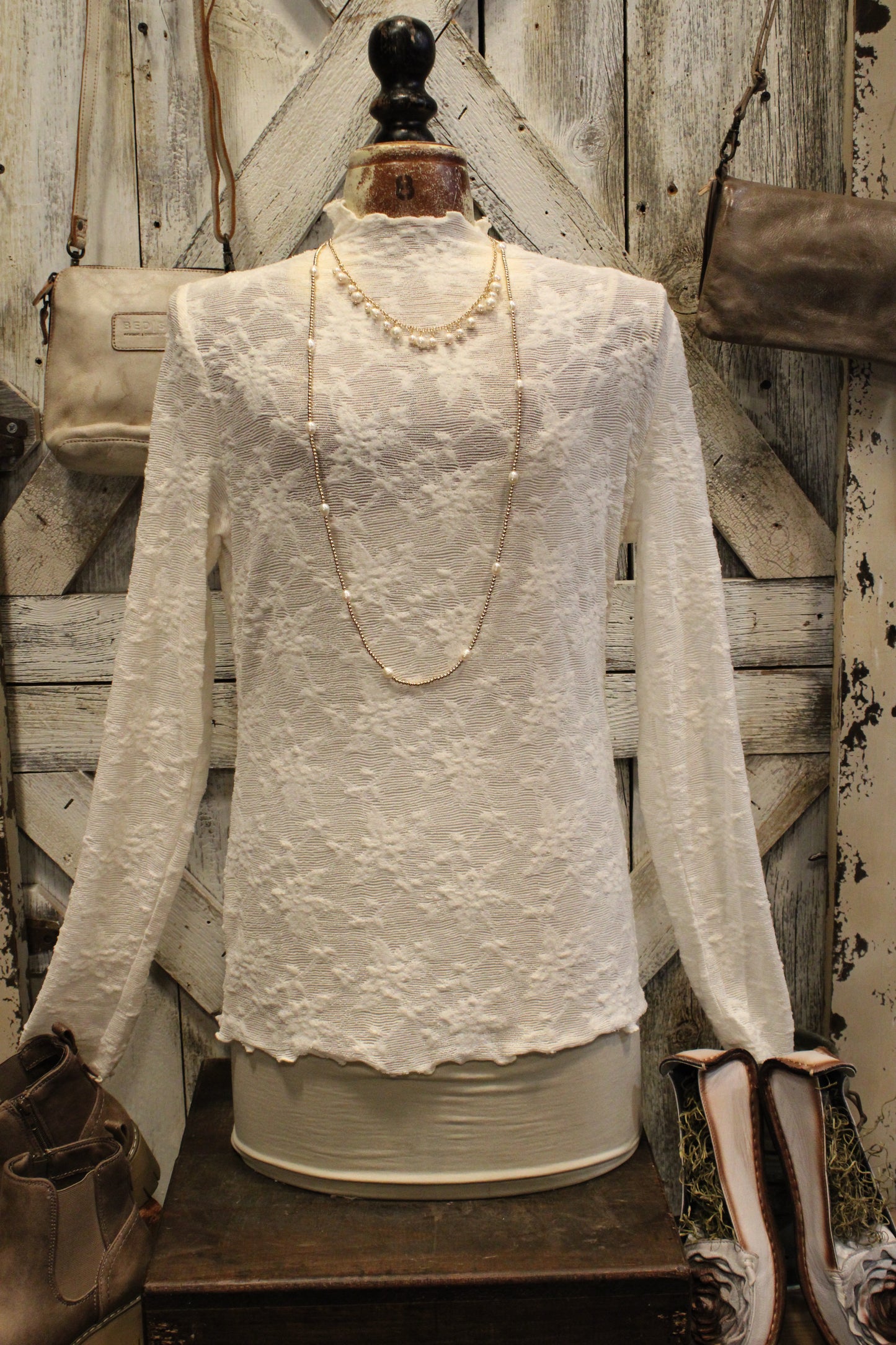 Vanilla Kiss Mesh Top