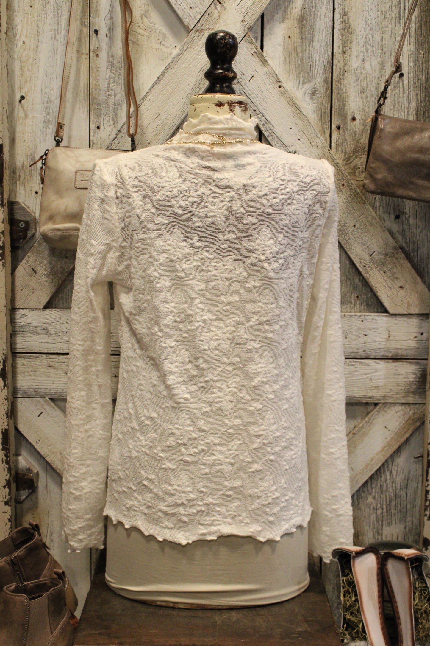 Vanilla Kiss Mesh Top