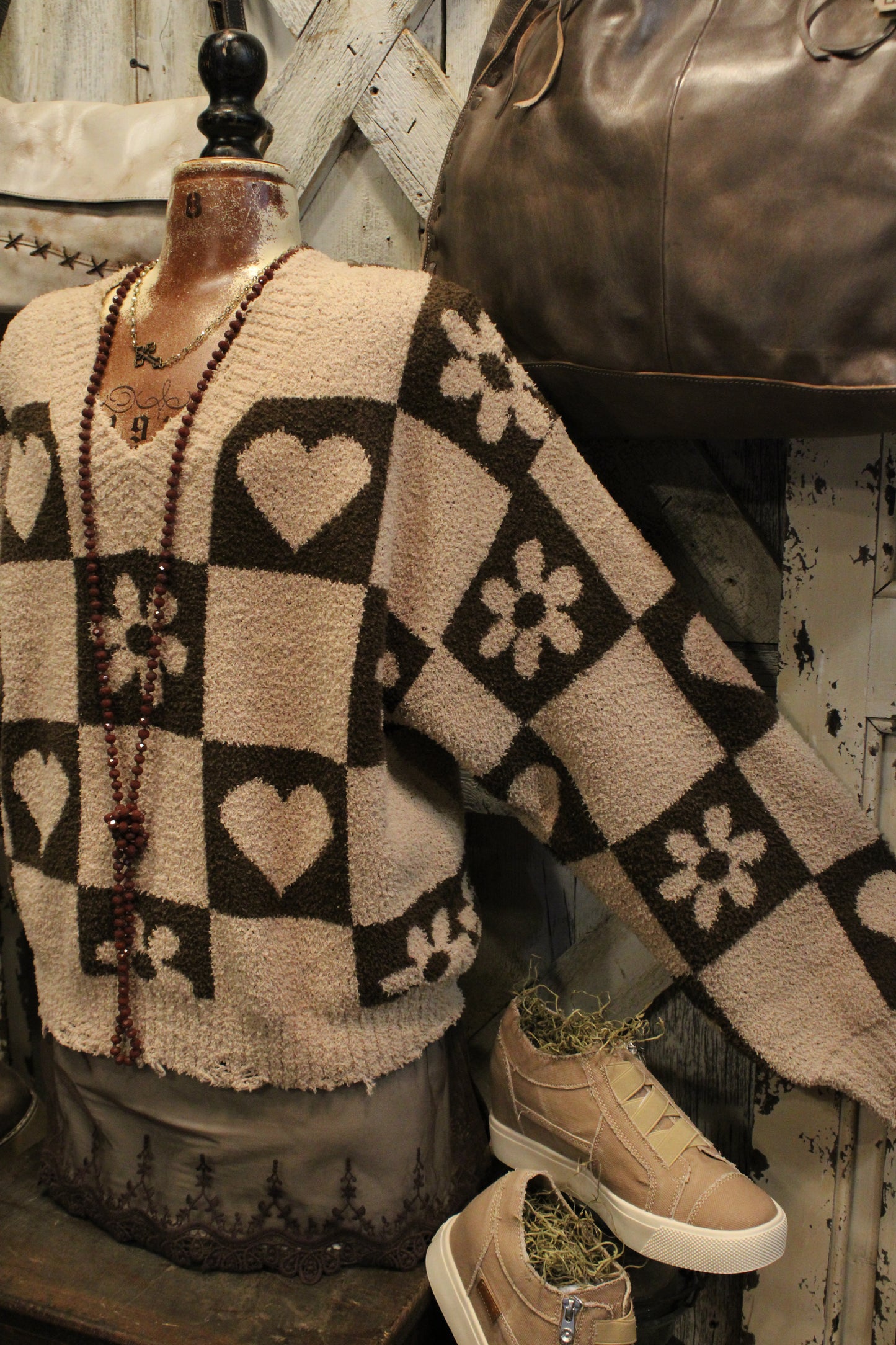 Sweet Checkered Dreams Sweater