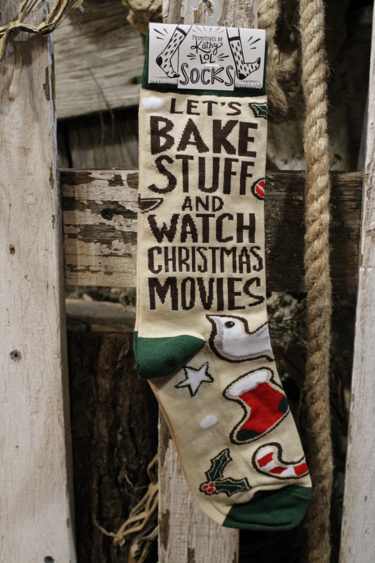 Let's Bake Stuff And Watch Christmas Movies Socks