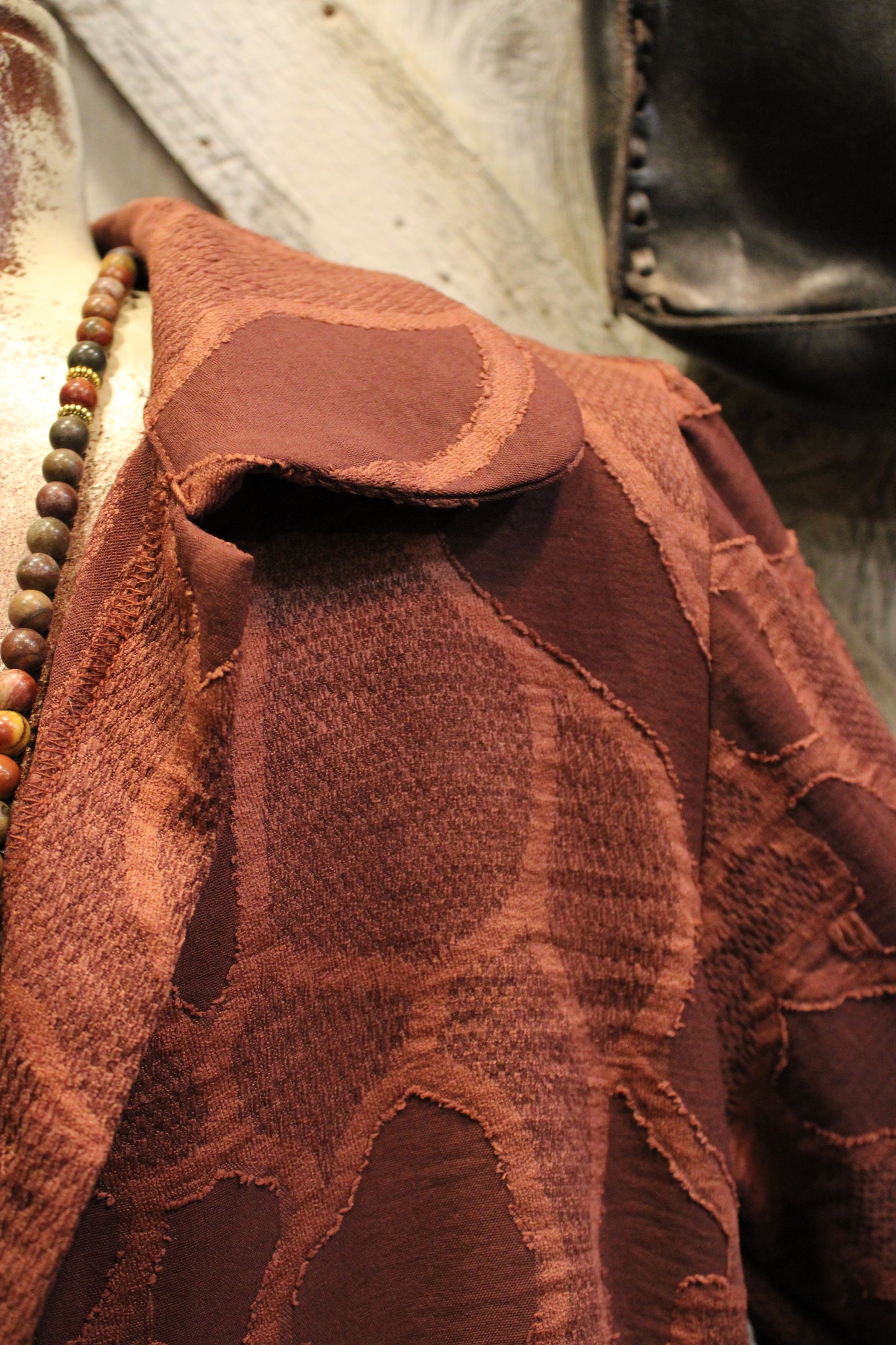 Rustic Merlot Ruffles Jacket