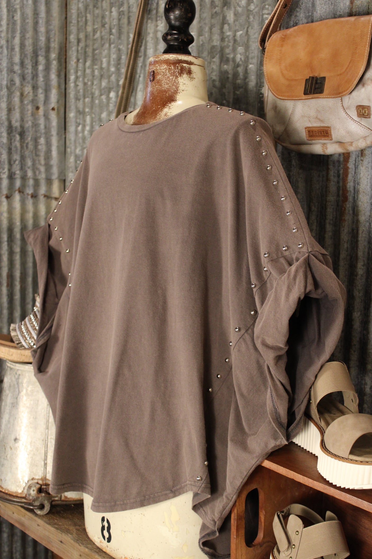Casual Jazzy Charcoal Top
