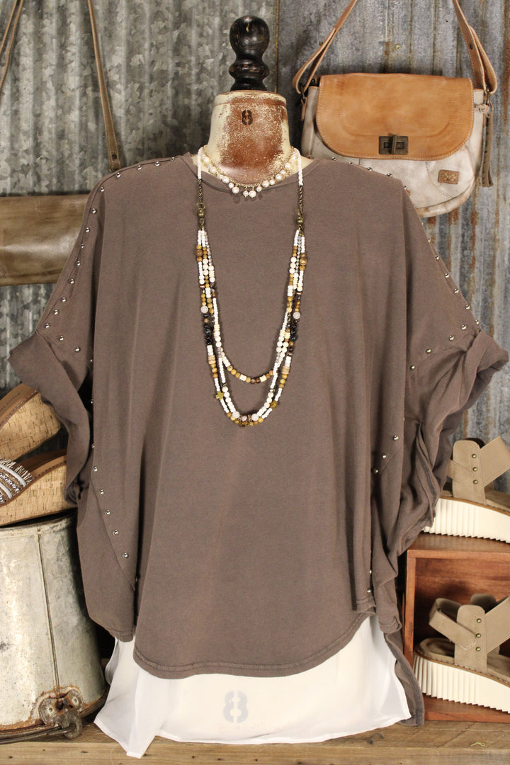 Casual Jazzy Charcoal Top