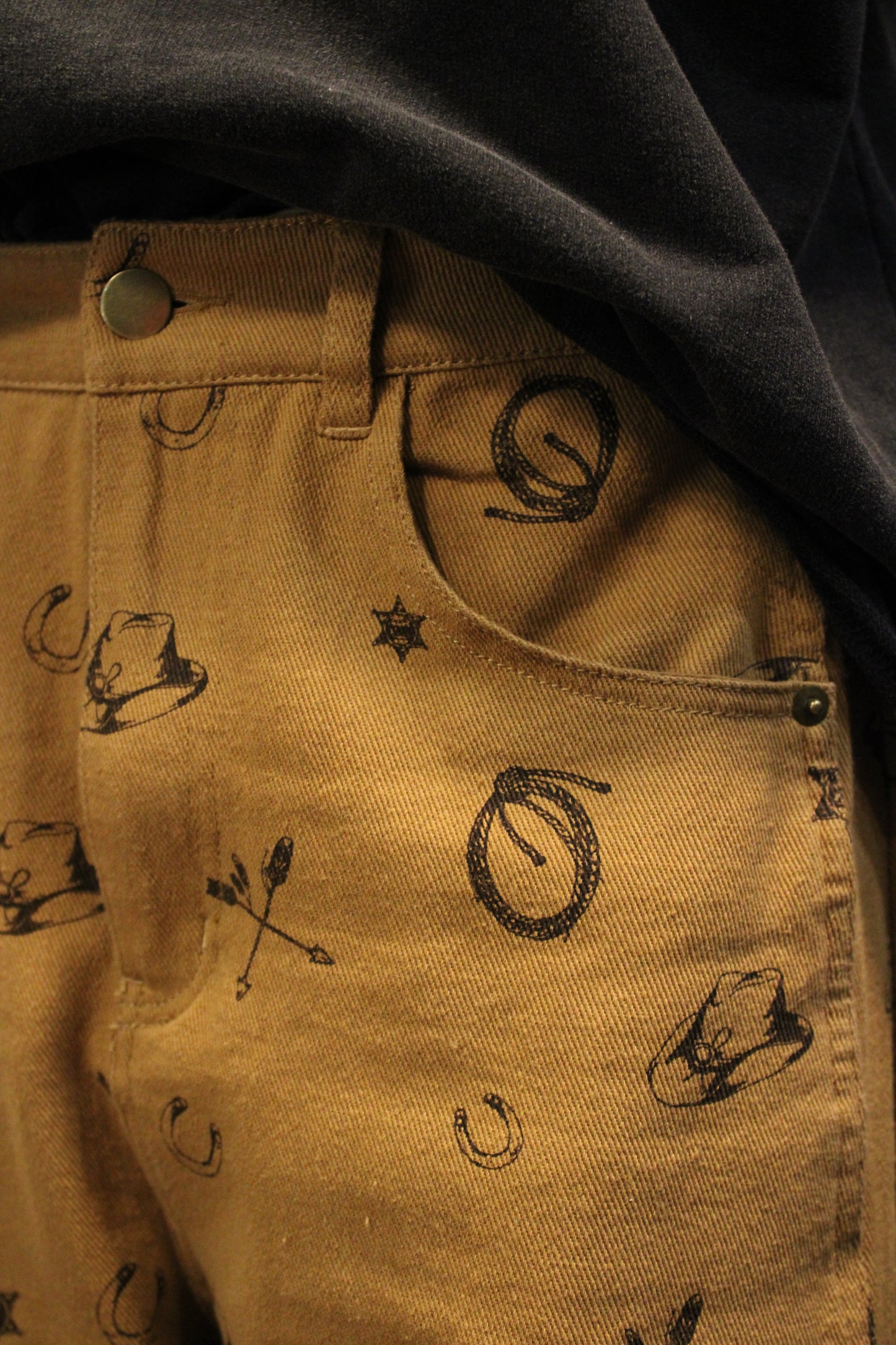 Western Relaxed Camel Pants