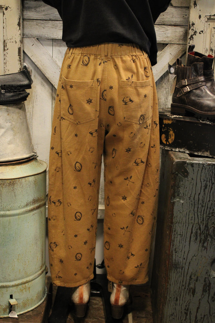 Western Relaxed Camel Pants