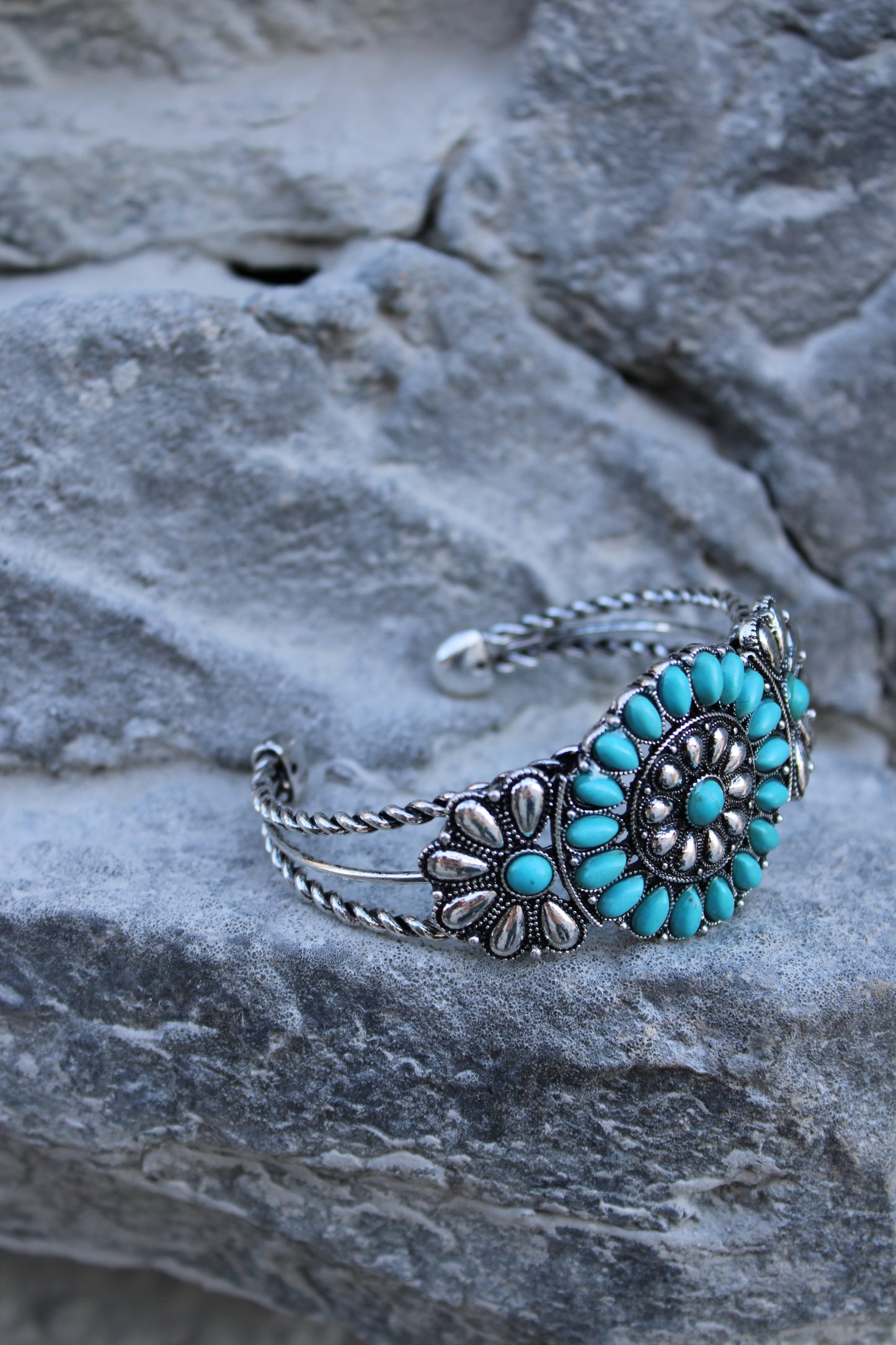 Painted Petals Cuff Bracelet