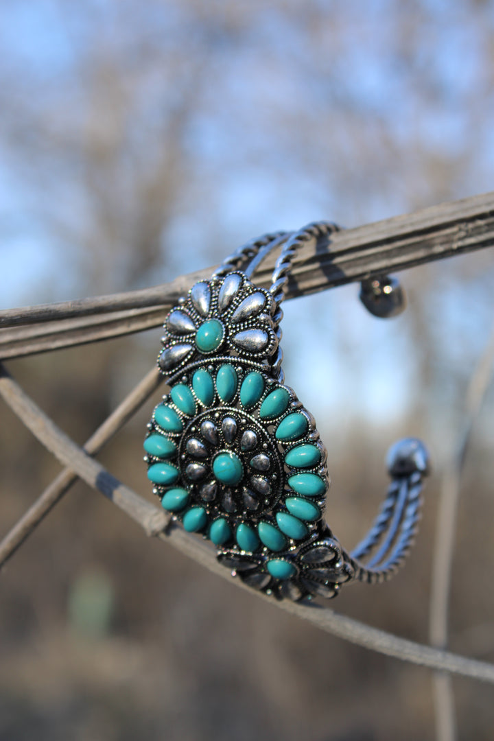 Painted Petals Cuff Bracelet