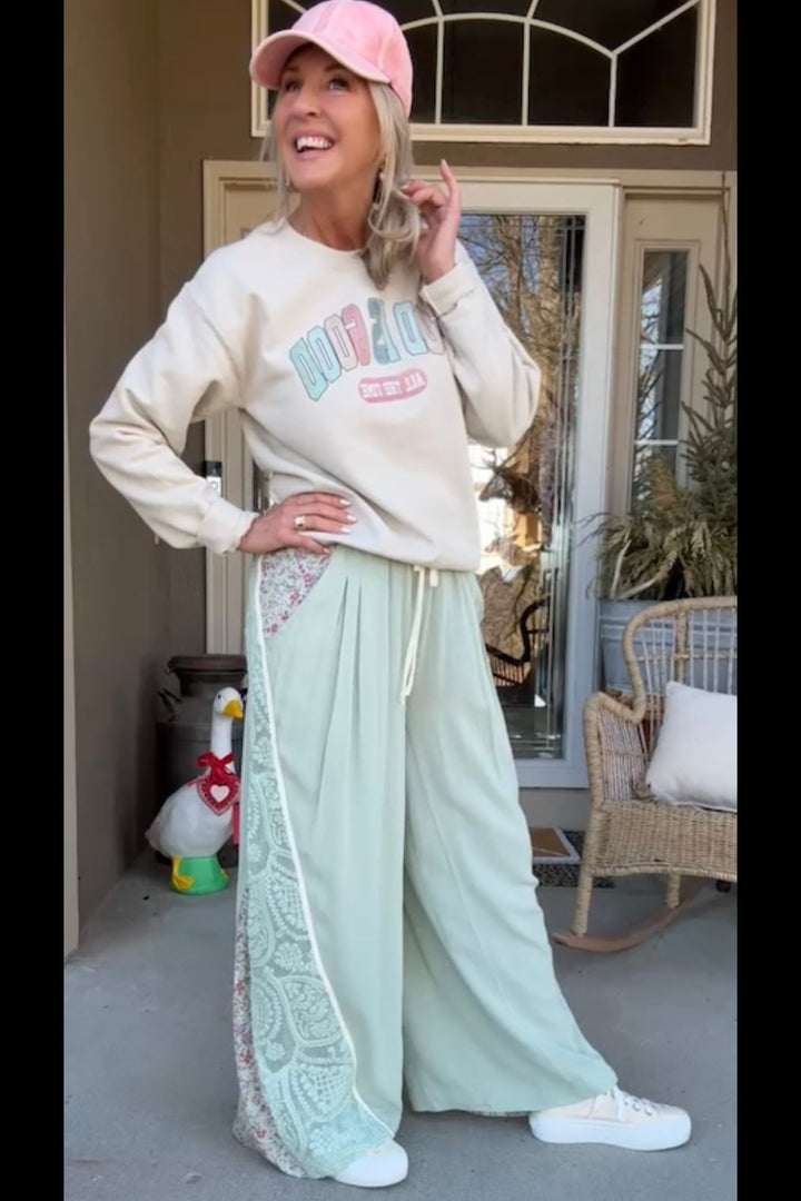 Mint Meadow Lace Pants