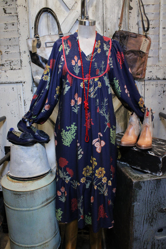 Deep Waters Floral Maxi Dress