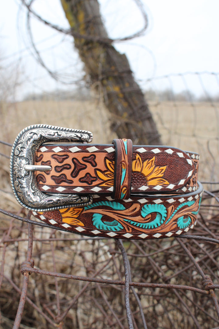 Wildflower Spirit Leather Belt
