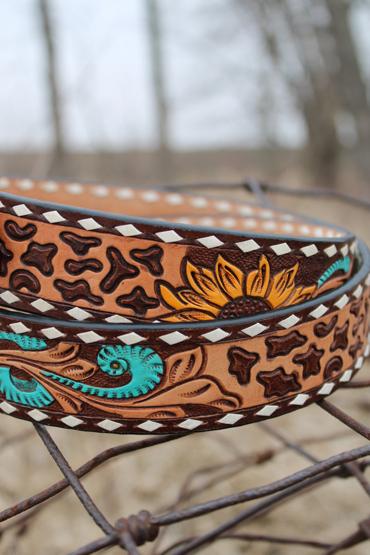 Wildflower Spirit Leather Belt