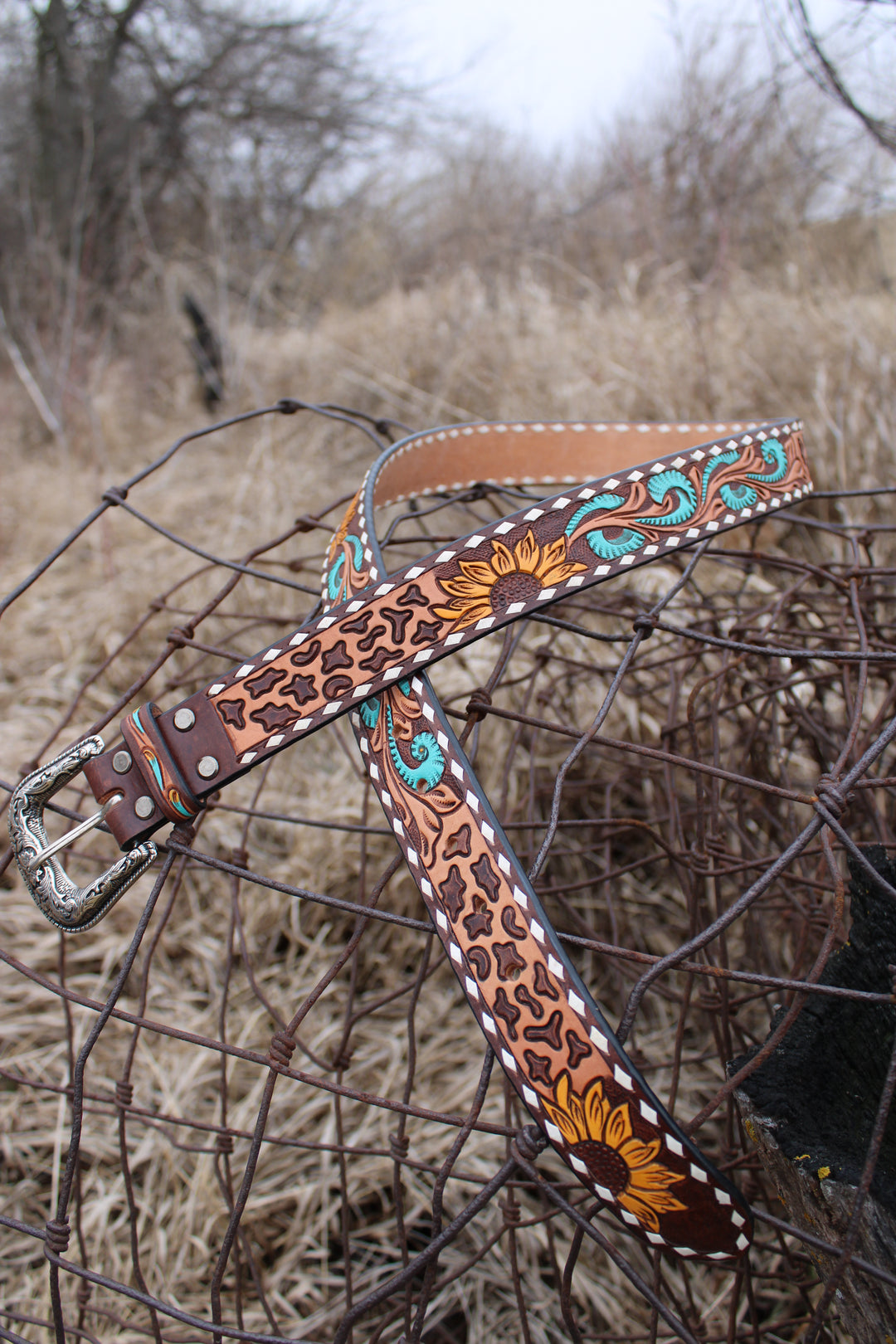 Wildflower Spirit Leather Belt