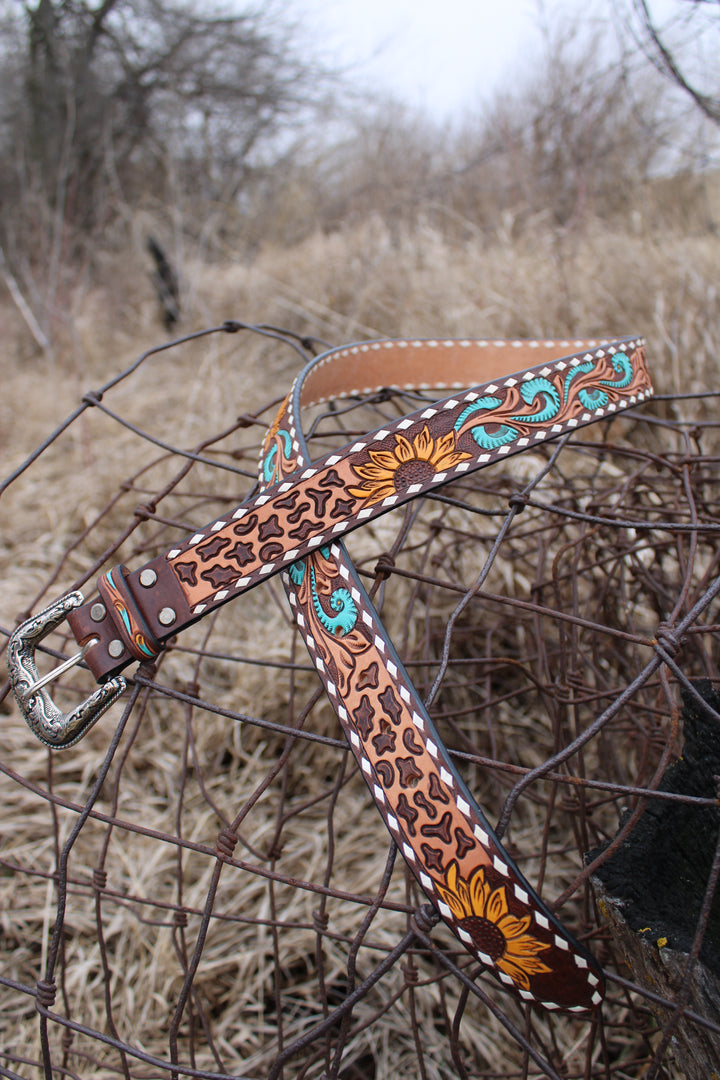 Wildflower Spirit Leather Belt