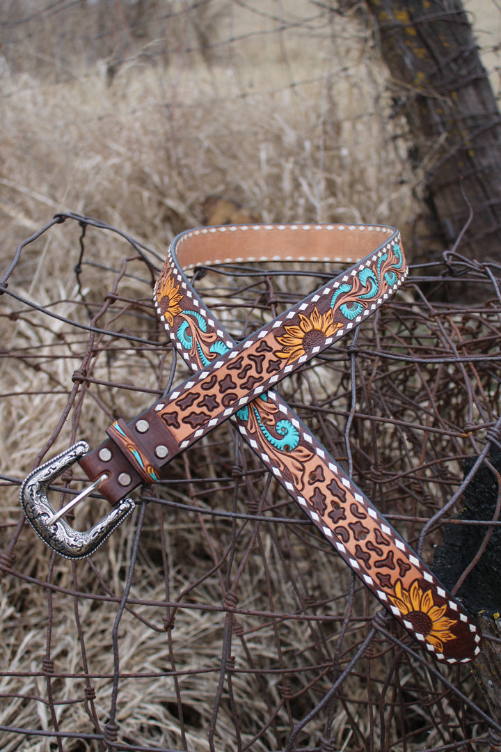 Wildflower Spirit Leather Belt