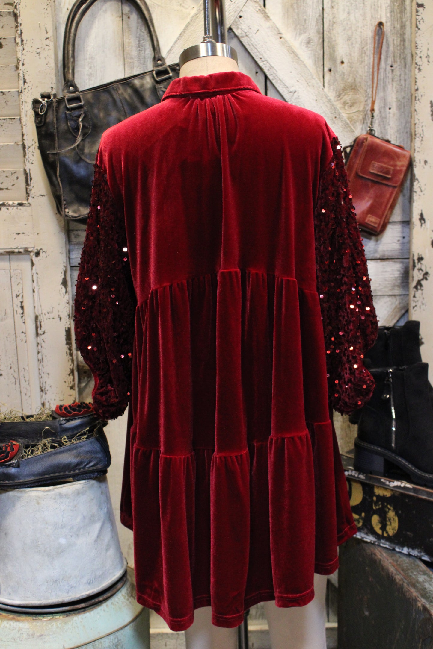 Merlot Magic Velvet Tunic